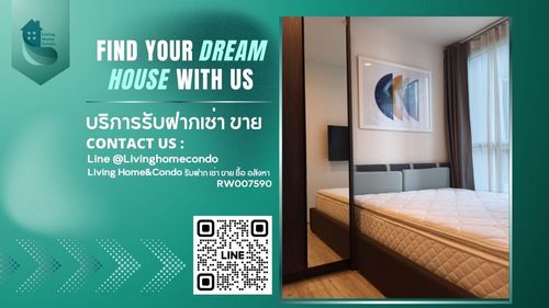 Condo for rent XT Huaikhwang By Sansiri, complete furniture and electrical appliances, near MRT Huai Khwang RW007590