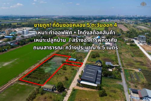 Super Cheap! Highly Affordable Price Land for Sale in Rangsit Khlong 5 (Soi Khlong 5 East 4)