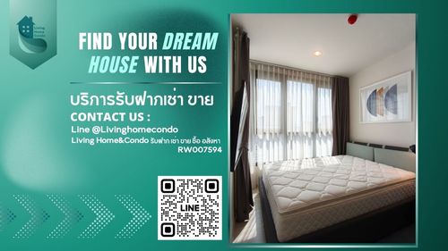 Condo for rent XT Huaikhwang By Sansiri, complete furniture and electrical appliances, near MRT Huai Khwang RW007594