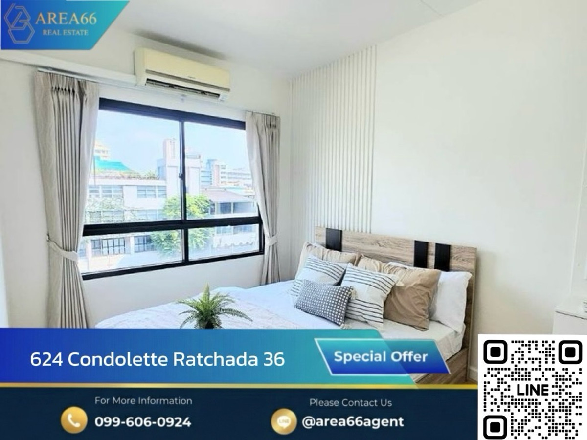 🔥ห้องสวย พร้อมโอน สนใจทักได้เลย624 Condolette Ratchada 36 