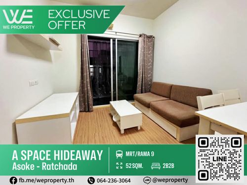 2 ห้องสวยชั้นสูง ทำเลดีวิวสระเฟอร์ฯครบราคาดีมาก!!⭐️A Space Hideaway Asoke-Ratchada (เอ สเปซ ไฮด์อเวย์ อโศก-รัชดา)