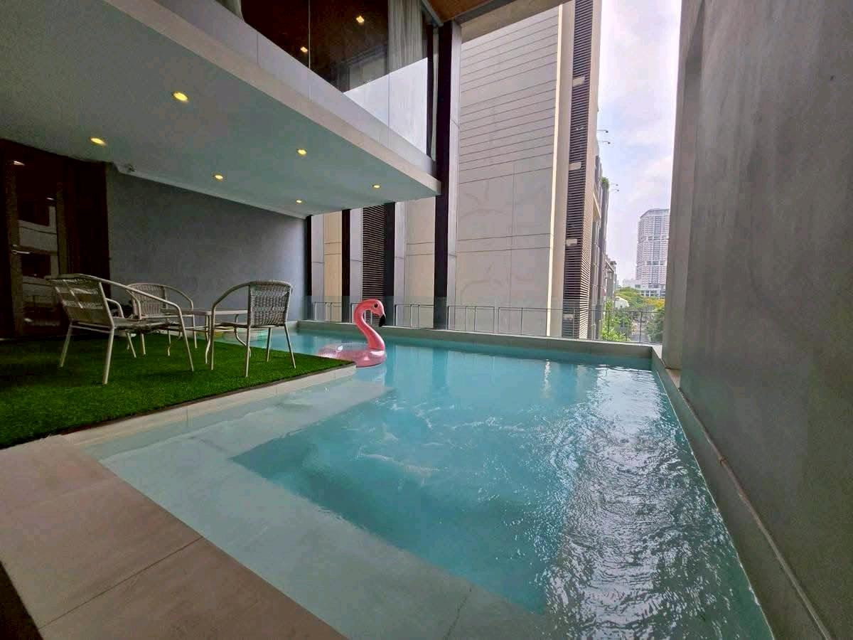 ให้เช่าบ้านเดี่ยวสุขุมวิท 49/1 🏊‍♀️🏄 มีสระว่ายน้ำในบ้านพร้อมลิฟท์ส่วนตัว素坤逸路49/1巷独栋别墅出租。配有私人游泳池和私人电梯。 – รูปที่ 4