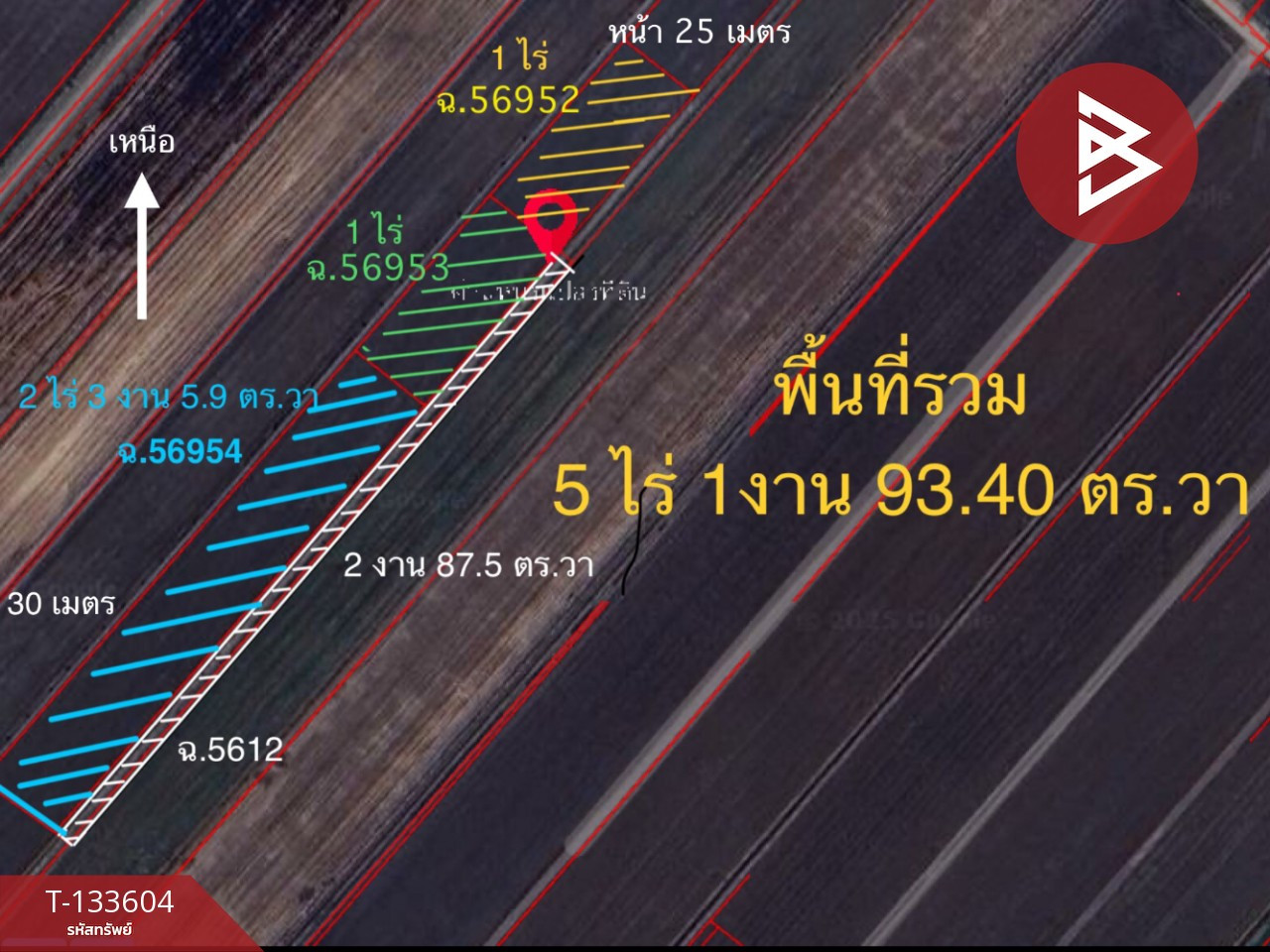ขายที่ดิน เนื้อที่ 5 ไร่ 1 งาน 93.4 ตร.วา ไทรน้อย นนทบุรี – รูปที่ 4