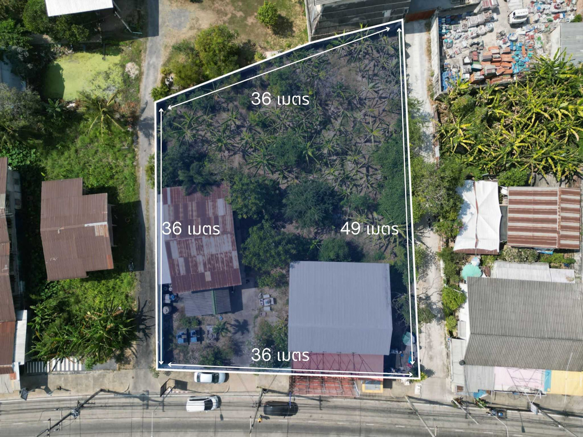 Land for sale, 395 sq m, next to Siharat Dechochai Road. Near Ban Khlong intersection Land for sale, 395 sq m, next to Siharat Dechochai Road. Near Ban Khlong intersection