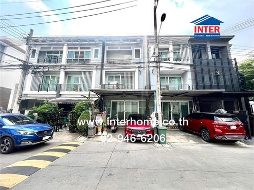 Townhome, 3 floors, 20 sq m, Muang Rama 9 Village, Ramkhamhaeng, near Theplila Temple. Pracha Uthit Road, Ramkhamhaeng Road, Wang Thonglang District Bangkok