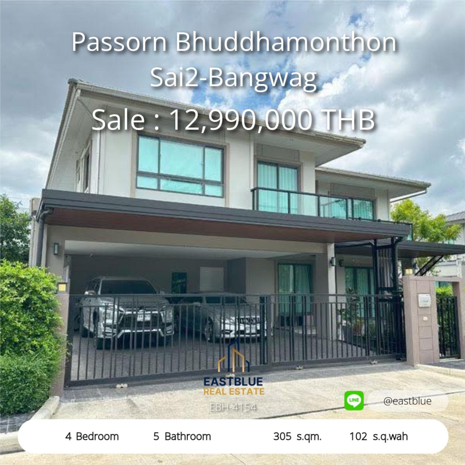 Modern 4-Bed Luxury Home with Solar Power – Move-In Ready! 
Built-In Elegance in Passorn Bhuddhamonthon Sai2 – Only 12.99M THB