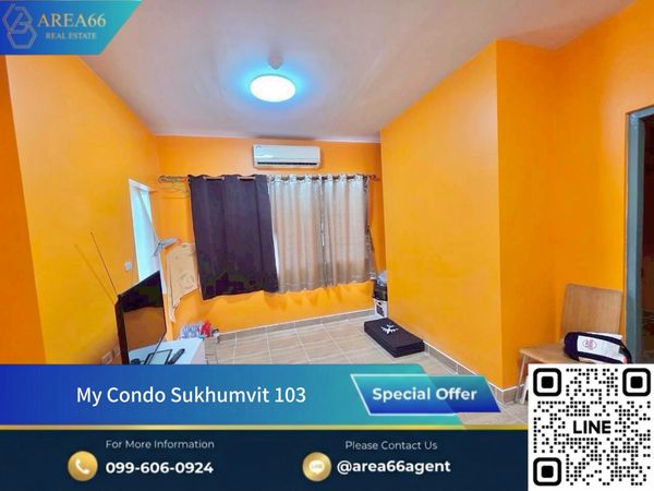 🔥 ขายคอนโดน่าอยู่❗️ห้องที่รอให้คุณเข้ามาเติมเต็ม พร้อมเอาใจคนรักสีส้ม My Condo Sukhumvit 103