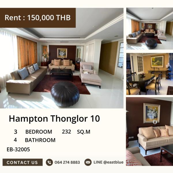 10/09/2026, Luxurious 3-Bed Hampton Thonglor Gem 🏡
150K/Month - Prime Location Steps from BTS Thong Lo! 🌟 0642748883