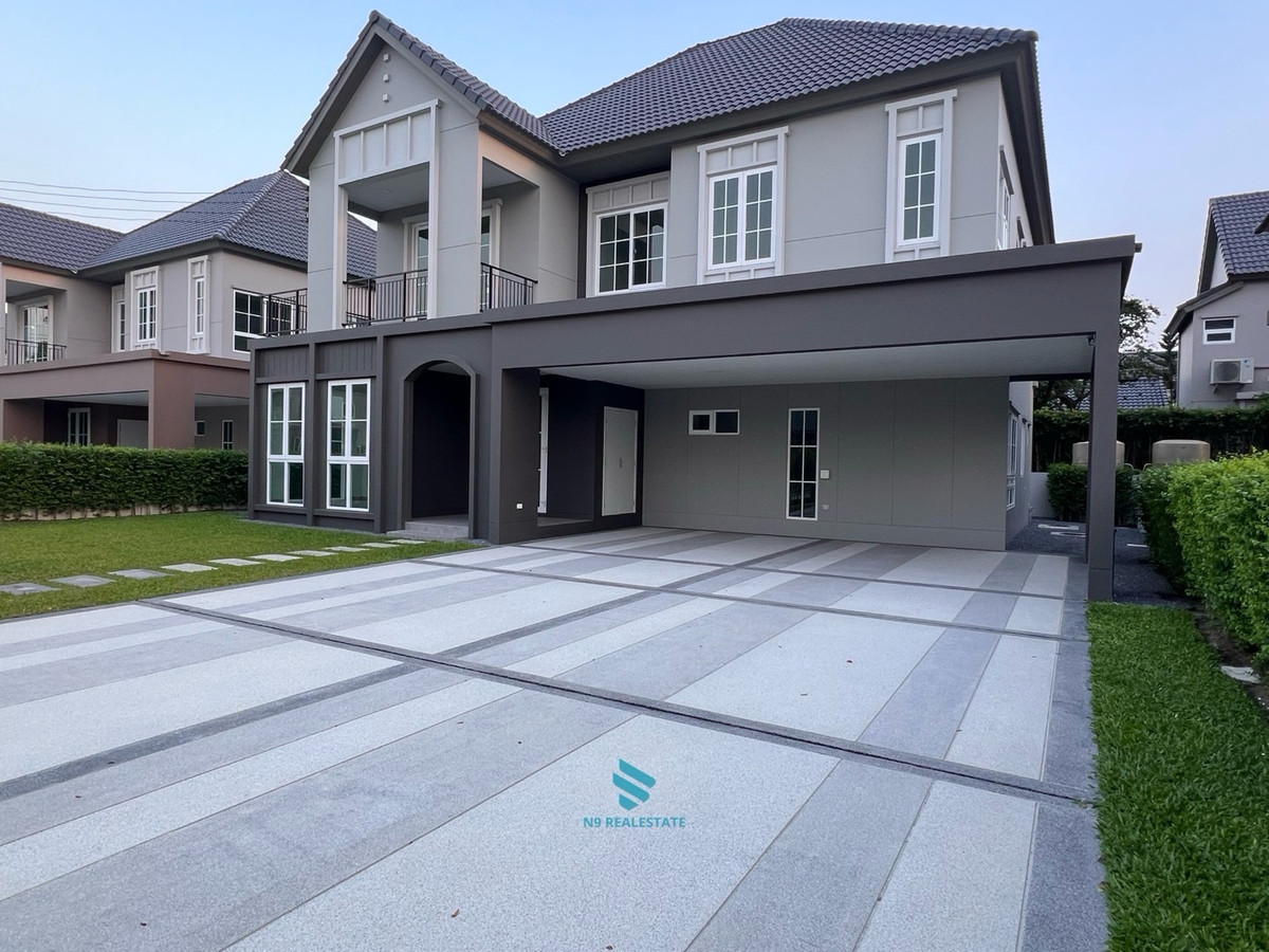 Single house, parking for 6 cars + maids room. Saransiri Grande, Sai 3, near Phran Nok Tad Mai, Expressway, Borommaratchachonnani Road. Single house, parking for 6 cars + maids room. Saransiri Grande, Sai 3, near Phran Nok Tad Mai, Expressway, Borommaratchachonnani Road.