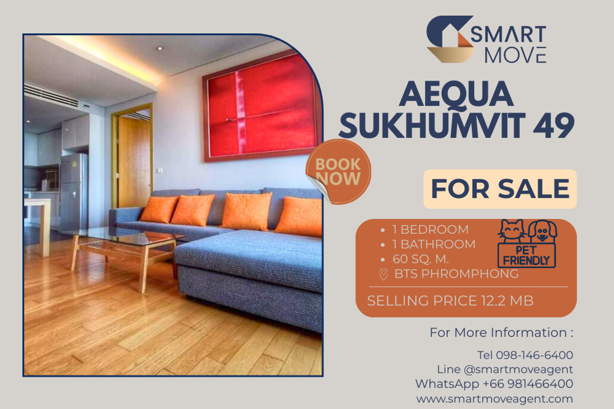 🔥 Sale with tenant !! Pet Friendly, city view, high floor 16++, Good location 🔥 Code C20230500170.........Aequa Sukhumvit 49, 1 bedroom, 1 bathroom, furnished, Special Deal!!📣📣 🔥 Sale with tenant !! Pet Friendly, city view, high floor 16++, Good location 🔥 Code C20230500170.........Aequa Sukhumvit 49, 1 bedroom, 1 bathroom, furnished, Special Deal!!📣📣