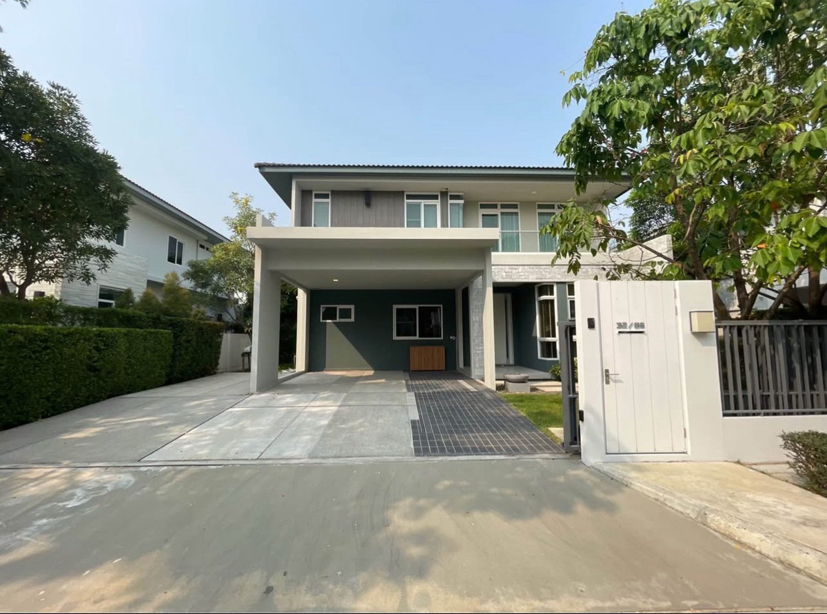 For rent, detached house, Manthana Village, Bangna-Wongwaen.