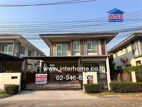 2-story detached house, 55.9 sq m, Saransiri Tiwanon Village, Chaengwattana 2, near Phraharuthai Nonthaburi School, Tiwanon Road, Mueang Pathum Thani, Pathum Thani.