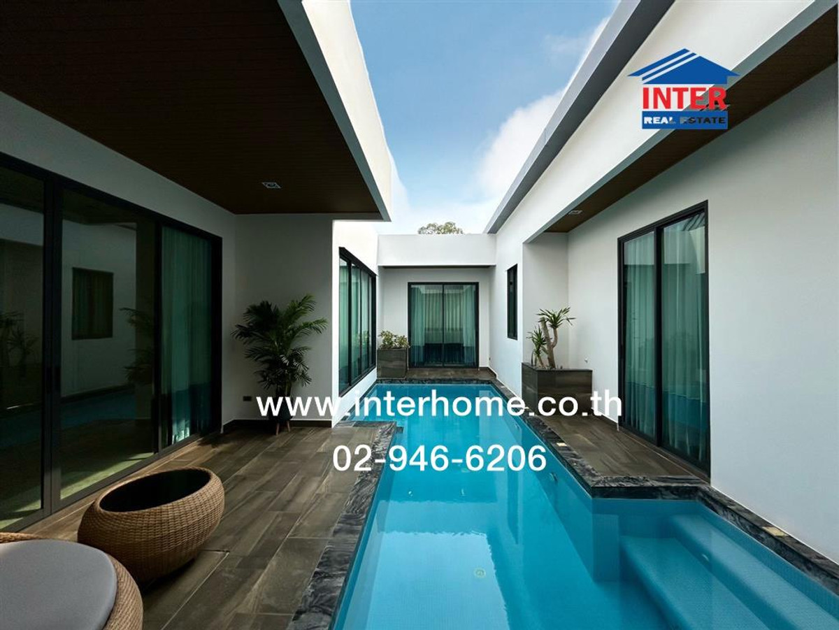 Single house, 1 floor, 108 sq m, Synergy Grand Village, Pattaya-Map Ta Phut Road. Thung Klom-Tan Man Road, Bang Lamung, Chonburi