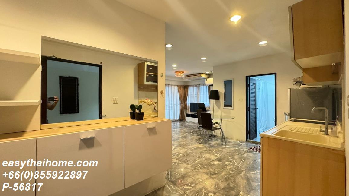 P-56817 ให้เช่า Saranjai Mansion (สราญใจ แมนชั่น) | 1 ห้องนอน 1 ห้องน้ำ | 61.95 ตร.ม. | ชั้น 19 | วิวเมือง | เฟอร์นิเจอร์ครบ | 25,000 บาท/เดือน | รวมส่วนกลาง + ที่จอดรถ 1 คัน📞 Line ID: @easythaihome | 085-592-2897  – รูปที่ 3