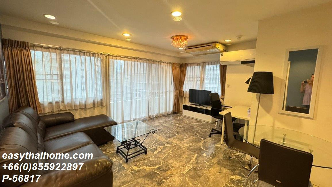 P-56817 ให้เช่า Saranjai Mansion (สราญใจ แมนชั่น) | 1 ห้องนอน 1 ห้องน้ำ | 61.95 ตร.ม. | ชั้น 19 | วิวเมือง | เฟอร์นิเจอร์ครบ | 25,000 บาท/เดือน | รวมส่วนกลาง + ที่จอดรถ 1 คัน📞 Line ID: @easythaihome | 085-592-2897  – รูปที่ 2