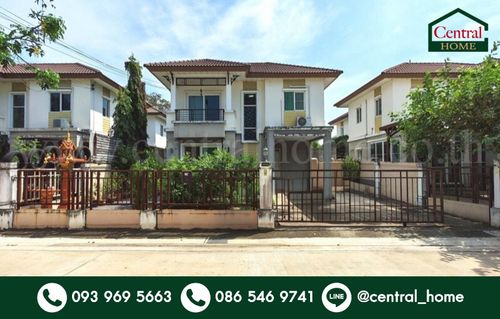 Single house 50.5 sq m., Pruksa Village. (Theparak-Wongwaen) Cheapest price in the project.