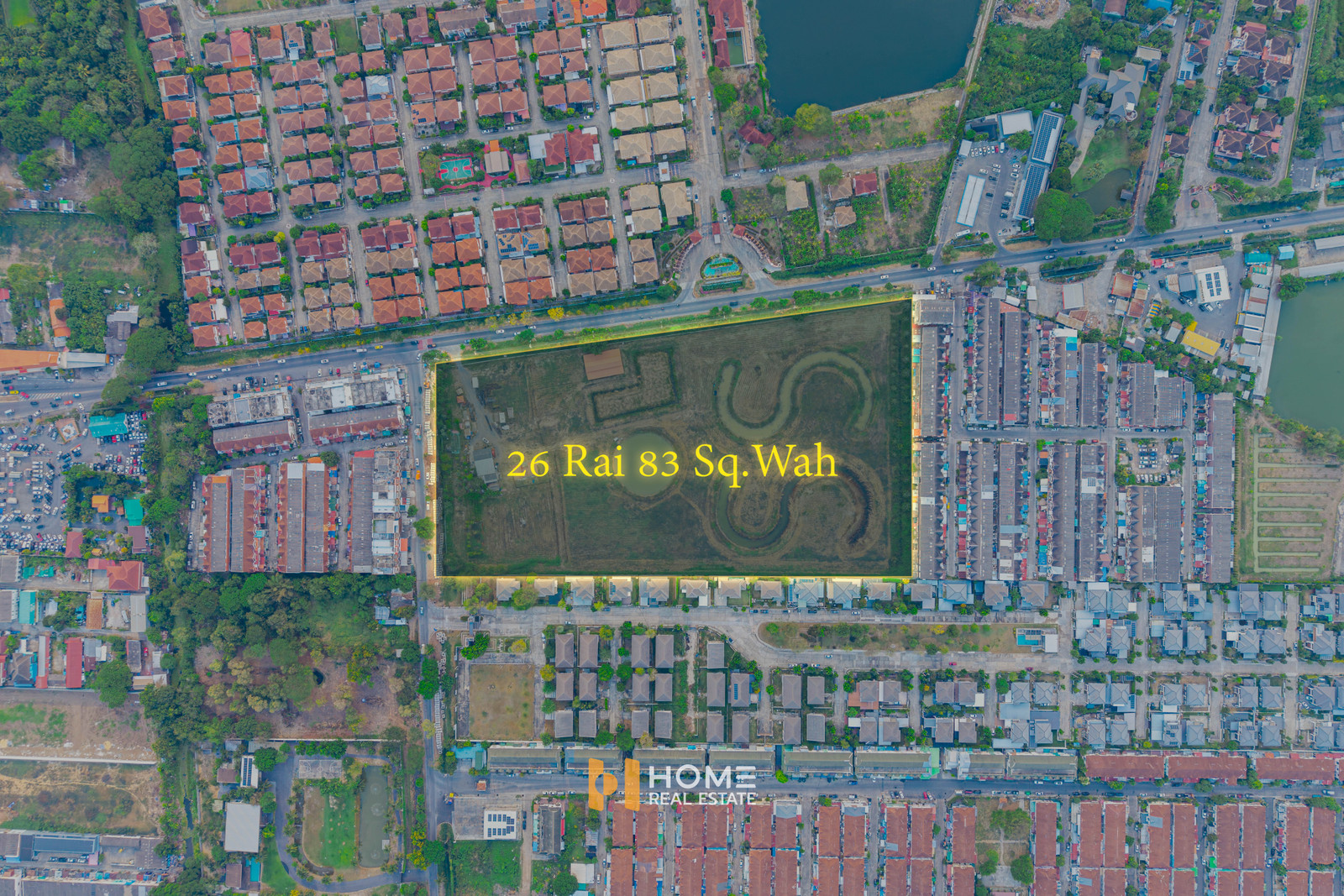 Large plot of 26 rai next to Phraya Suren Road 🔥 Land Phraya Surendra / (for sale), Land Phraya Surendra / (FOR SALE) AA608