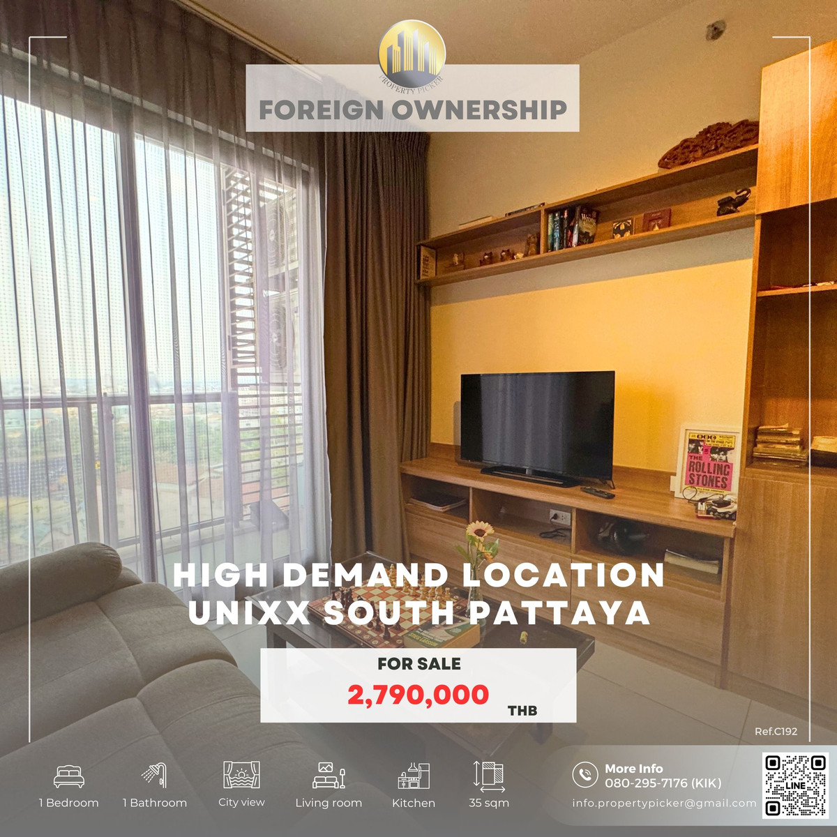 HOT SALE! Unixx South Pattaya 1BR | Foreign name | City view - Pratumnak HOT SALE! Unixx South Pattaya 1BR | Foreign name | City view - Pratumnak