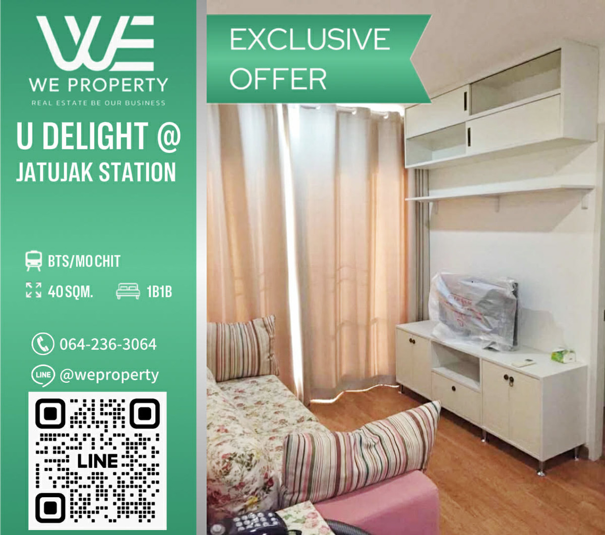 ห้องใหญ่สวยชั้นสูง 40 ตร.ม. วิวสระราคาดีมาก!!⭐U Delight @ Jatujak Station (ยู ดีไลท์ แอท จตุจักร สเตชั่น) ห้องใหญ่สวยชั้นสูง 40 ตร.ม. วิวสระราคาดีมาก!!⭐U Delight @ Jatujak Station (ยู ดีไลท์ แอท จตุจักร สเตชั่น)
