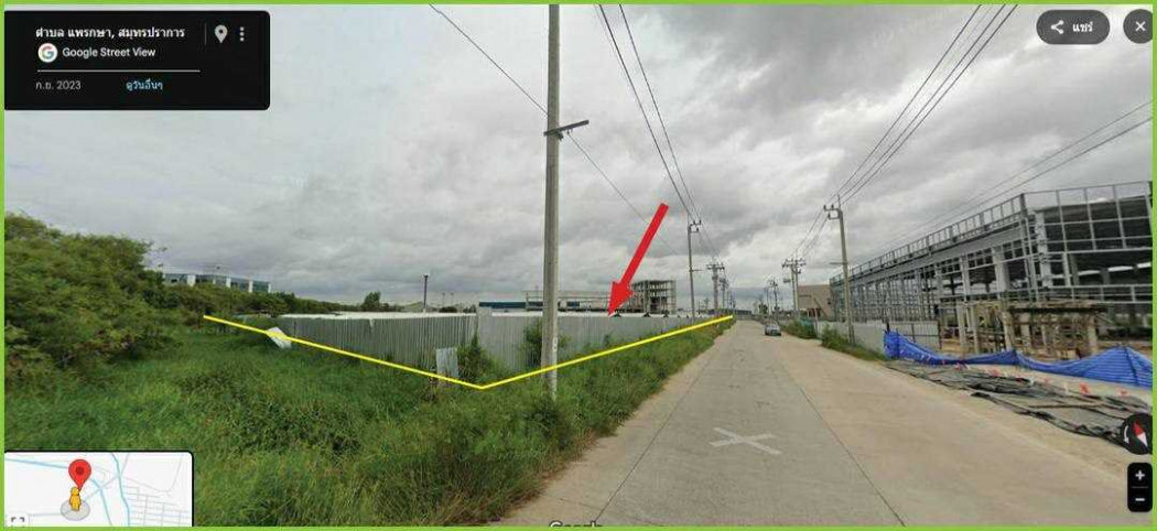 Land for sale, 7 rai 2 ngan 23 square wah, adjacent to Bangpoo North Industrial Estate, purple zoning. – รูปที่ 4