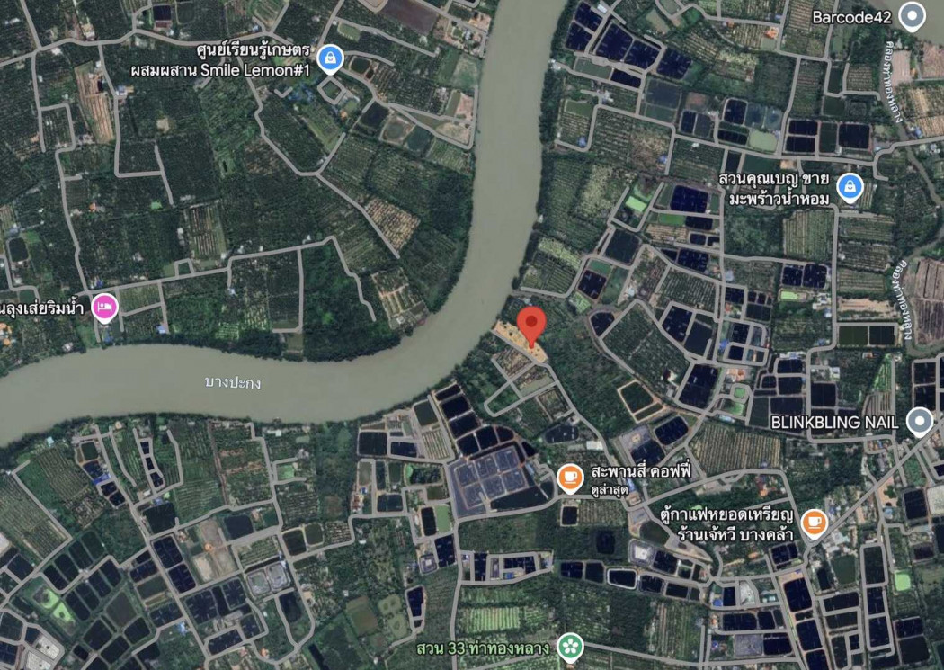 ขาย ที่ดิน ผังสีเขียว  สวยริมน้ำบางปะกง 4 ไร่ 2 งาน ใกล้สนามกอล์ฟซันไรส์ ลากูน – รูปที่ 2