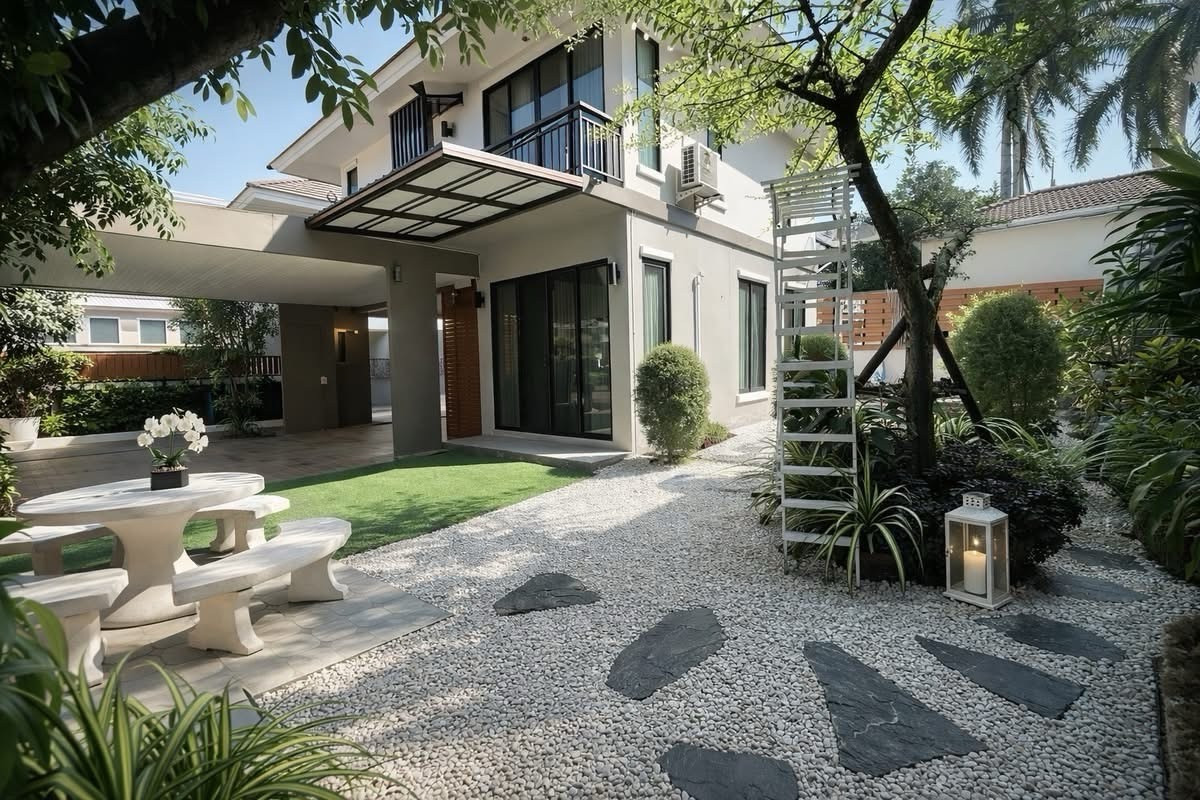 Single house for rent, newly decorated, ready to move in, Rangsit, Khlong 7