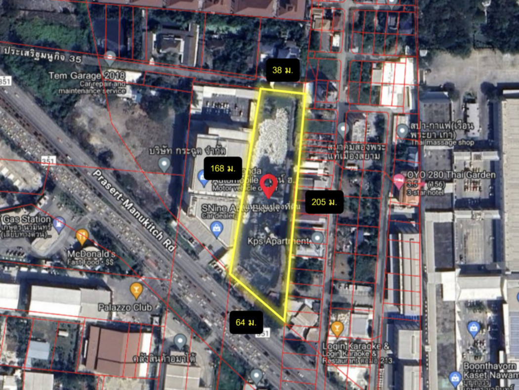 ขาย ที่ดิน ริมถนนประเสริฐมนูกิจ 4 ไร่ 3 งาน 95 ตรว เหมาะทำการค้า – รูปที่ 2