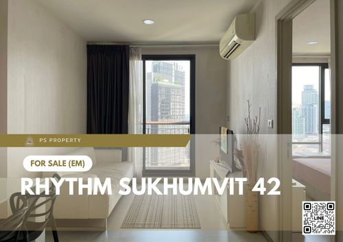 Urgent Sale 📍 Rhythm Sukhumvit 42 📍 Beautiful, unblocked view, cool and comfortable, fully furnished and ready to move in. Next to BTS Ekkamai Station.