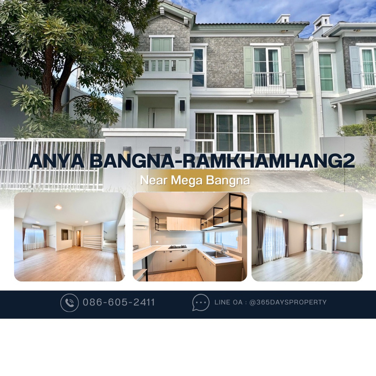 💥ForRent💥Anya Bangna-Ramkhamhang 2 🏡 Near Mega Bangna‼️Best Price 💰💰 Ready to move in ‼️ 💥ForRent💥Anya Bangna-Ramkhamhang 2 🏡 Near Mega Bangna‼️Best Price 💰💰 Ready to move in ‼️