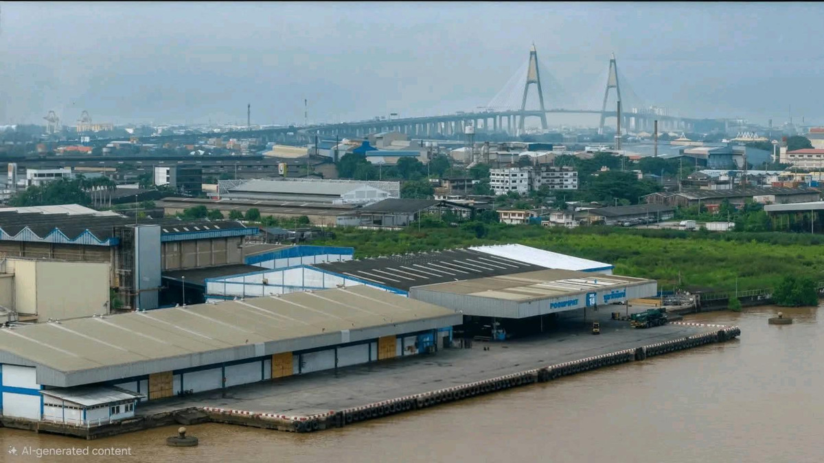 🏭 ให้เช่าโกดังติดท่าเรือ สำโรง สมุทรปราการWarehouse with Private Pier | Samrong, Samut Prakan – รูปที่ 2