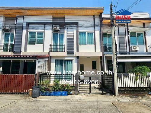 Townhouse, 2 floors, 18.2 sq m, Gusto Village, Thanam Non, near Sirimongkol Market and Central Westville, Nakhon In Road, Bang Si Mueang Road, Mueang Nonthaburi, Nonthaburi.