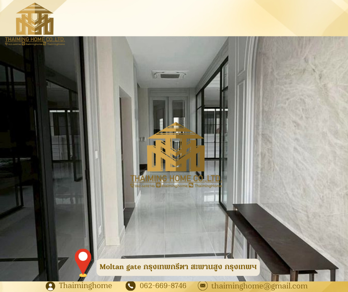 ใหม่ ให้เช่าบ้านหลังใหญ่ สระว่ายน้ำส่วนตัว pool villa Moltan gate กรุงเทพกรีฑา – รูปที่ 3