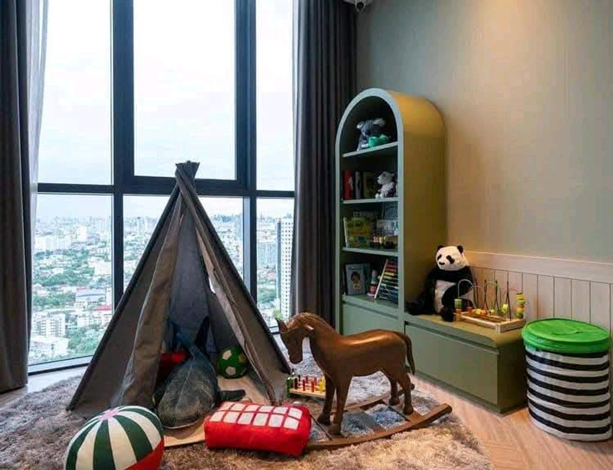 💥Really luxurious here🔷Mazarine Ratchayothin
15th floor, size 25.52 sq m.
Studio room, high ceiling 
5 foot bed, digital door
Complete set of furniture and electrical appliances – รูปที่ 2