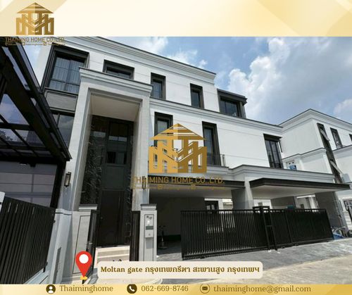 ใหม่ ให้เช่าบ้านหลังใหญ่ สระว่ายน้ำส่วนตัว pool villa Moltan gate กรุงเทพกรีฑา