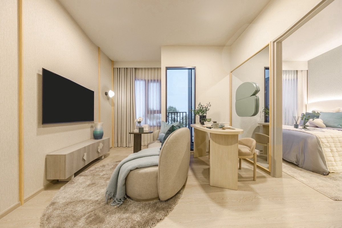 1 ห้องนอน 32 ตรม. ยูนิตสวย ห้องโปร COBE Ratchada-Rama 9 โครงการพร้อมอยู่ พ.ค. 2569 โทร.062-339-3663 – รูปที่ 3