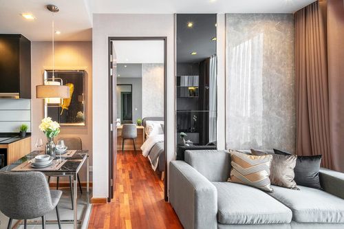 1 Bed Large Room  High Fl. 25+ Private Lift Fully furnished Good Location Close To BTS Ratchathewi @   Wish Signature Midtown Siam