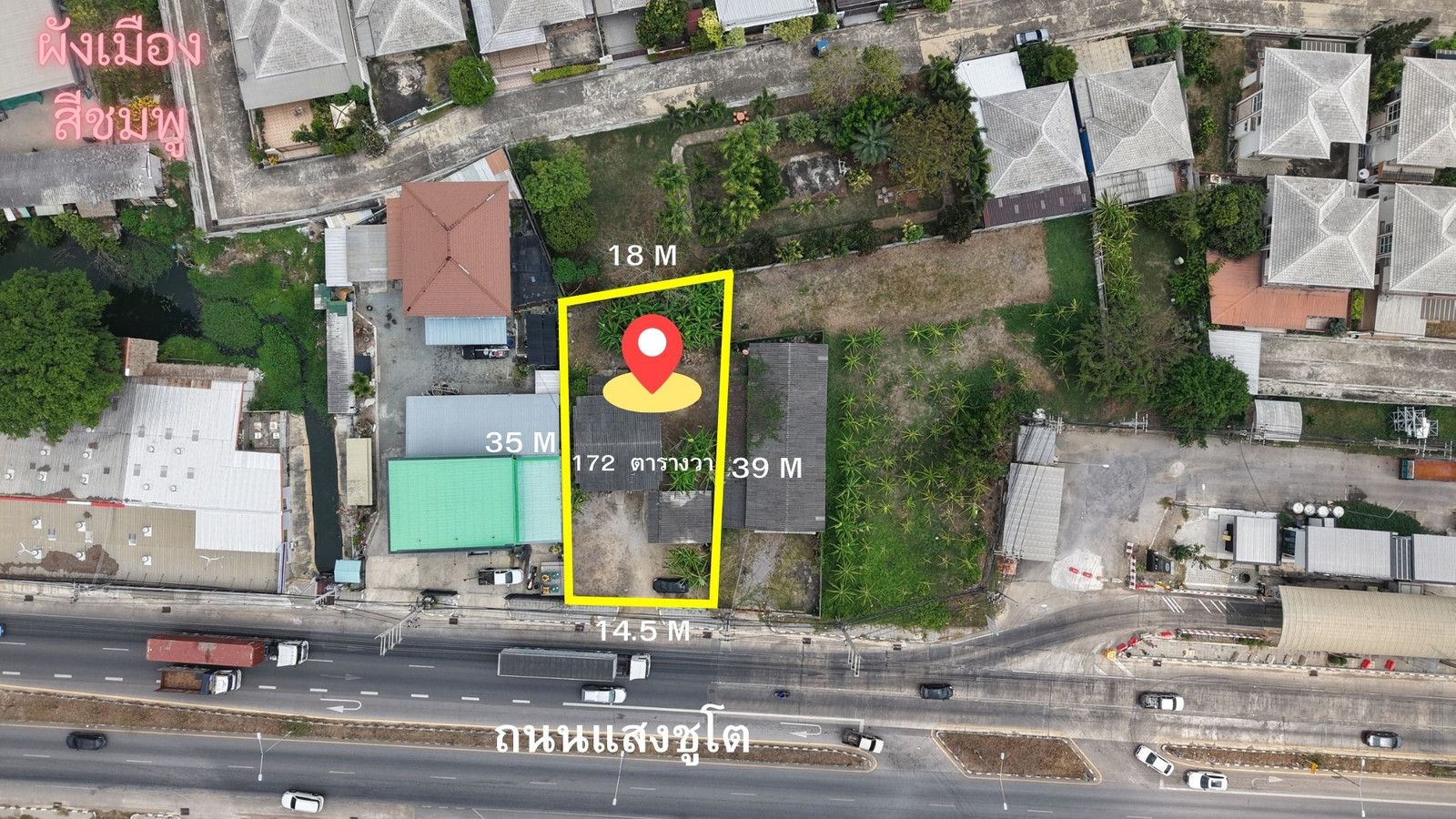 Land for Sale in Ban Pong, Ratchaburi | 172 sq.wah on Saeng Chuto Road | Cleared Land near Big C–Lotus’s – รูปที่ 2