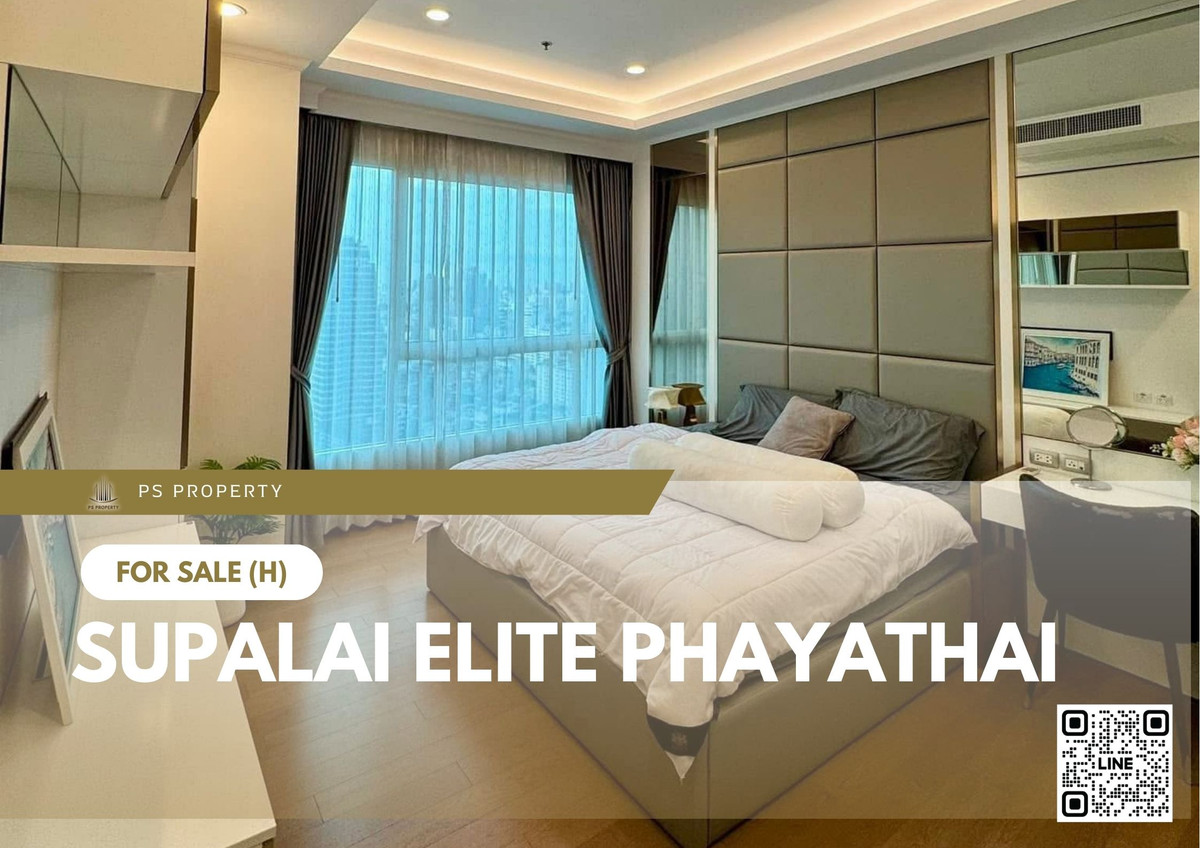Urgent Sale ✨ Supalai Elite Phayathai ✨ Special corner unit, fully furnished and equipped with appliances, near BTS Siam.