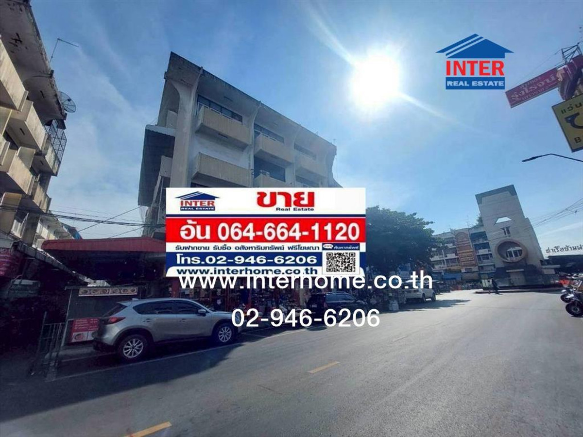 Commercial building, 5 floors, 40.11 sq m. Commercial building next to Pak Nam Market. Narai Prap Suek Road Old Sukhumvit Road Mueang Samut Prakan, Samut Prakan