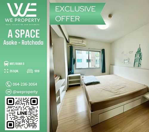 North, beautiful room, never rented out, very good price‼️⭐A Space Asoke - Ratchada (A Space Asoke - Ratchada)