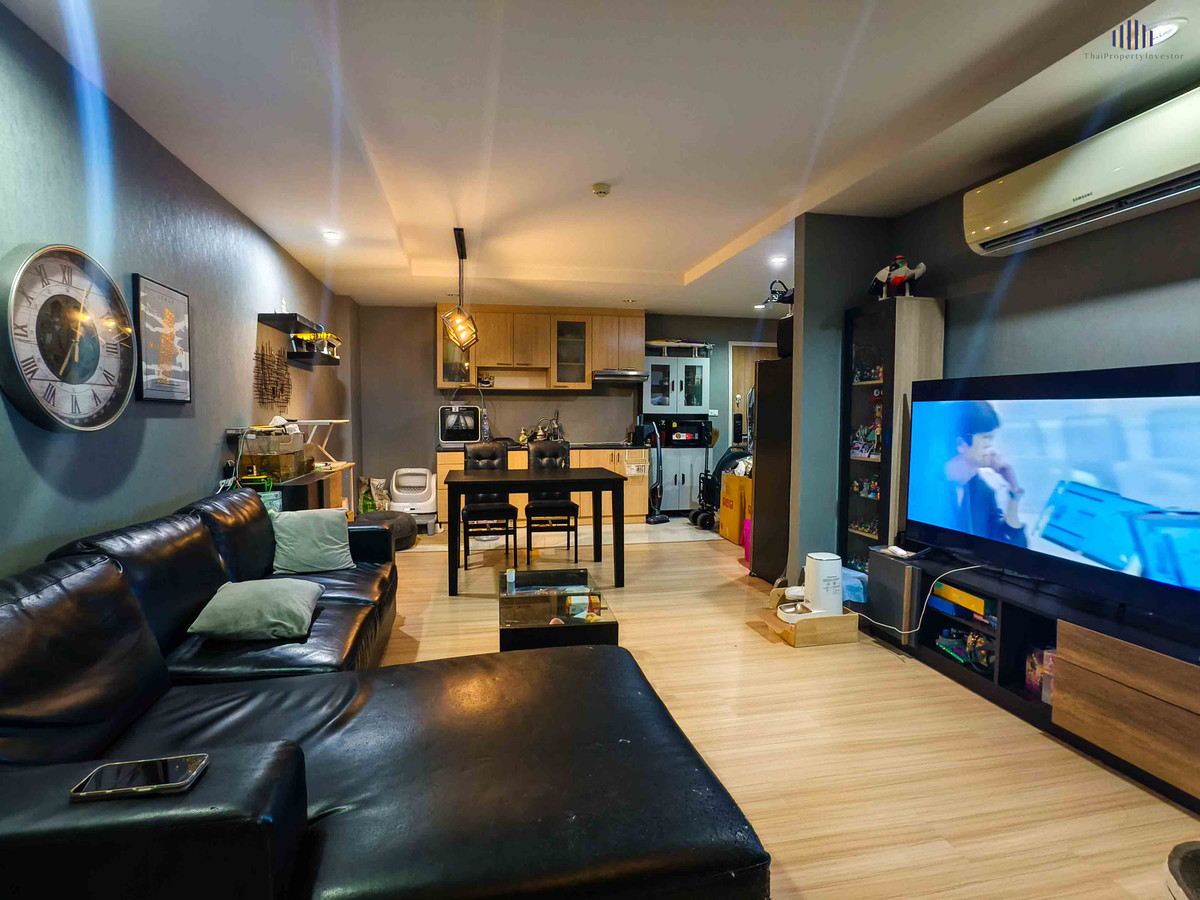 ขายด่วนคอนโดห้องใหญ่ไซส์บ้าน! Sun to Moon Residence (อยุธยา ซันทูมูน เรสซิเด้นซ์) 53 ตร.ม. ใกล้โรจนะ-ไฮเทค-บิ๊กซี-เซ็นทรัล ทิศใต้ลมเย็น แต่งครบสไตล์ลอฟท์ หิ้วกระเป๋าเข้าอยู่ได้เลย – รูปที่ 3
