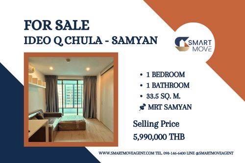 🔥 Sale with tenant !! high floor 11++, Good location !! 🔥 Code C20240700078..........Ideo Q Chula - Samyan, 1 bedroom, 1 bathroom, furnished, Special Deal!!📣📣