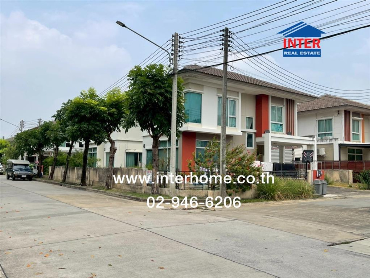 2-story detached house, 53.9 sq m, The Trust Village. Kanchanaphisek–Hathairat Soi Hathairat 58 Hathairat Road Kanchanaphisek Road, Lam Luk Ka, Pathum Thani