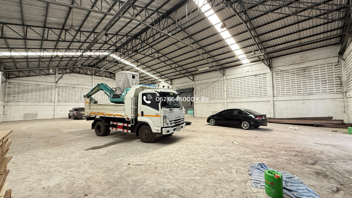 Warehouse with office for rent, 1,225 sq m. 💥 Ramindra, Bang Chan, Minburi 📍