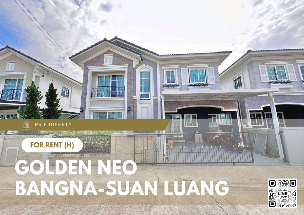 Detached house for rent 📍 Golden Neo Bangna-Suan Luang 📍 4 bedrooms, 3 bathrooms, fully furnished and equipped with appliances. Detached house for rent 📍 Golden Neo Bangna-Suan Luang 📍 4 bedrooms, 3 bathrooms, fully furnished and equipped with appliances.