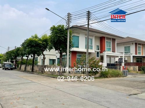 2-story detached house, 53.9 sq m, The Trust Village. Kanchanaphisek–Hathairat Soi Hathairat 58 Hathairat Road Kanchanaphisek Road, Lam Luk Ka, Pathum Thani