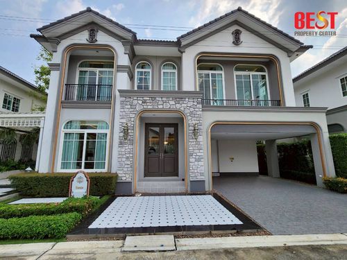 🏡 Luxury detached house for sale, Rama 9 - Krungthep Kreetha | Prestige (Prestige), new phase, beautiful plot, near the garden.