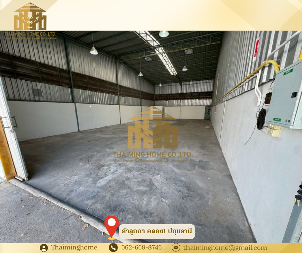 Warehouse for rent in Lam Luk Ka, Khlong 1, 180 sq.m., Lam Luk Ka, Pathum Thani  – รูปที่ 3