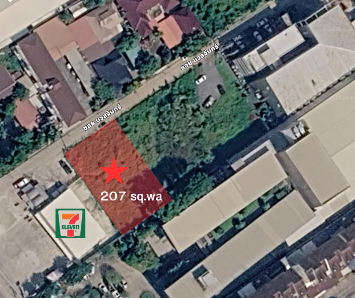 Land for sale, Land Nuan Chan, 207 sq m, next to 7-Eleven, opposite is a newly opened football field. Inside the alley is an office. Land for sale, Land Nuan Chan, 207 sq m, next to 7-Eleven, opposite is a newly opened football field. Inside the alley is an office.