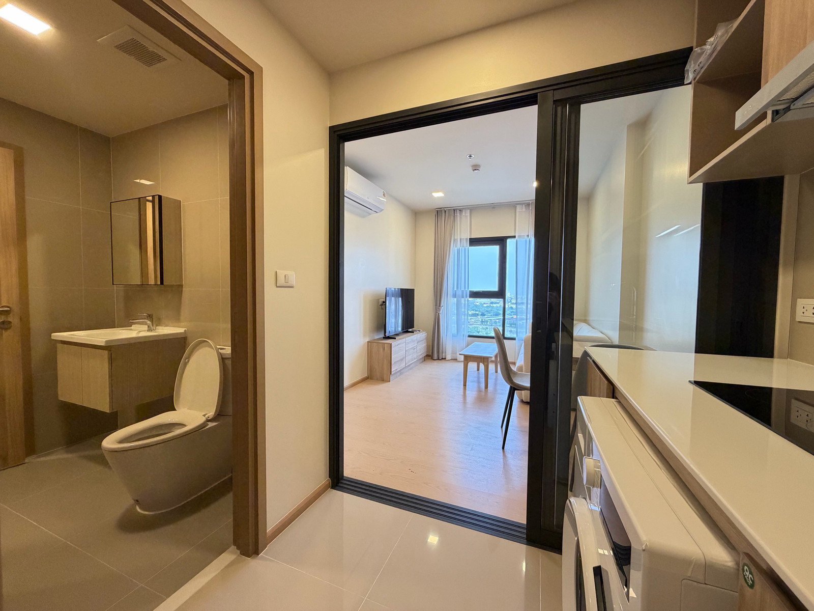 The base urban rama9 new room 1 bedroom Never rented out, reserve now🔥
